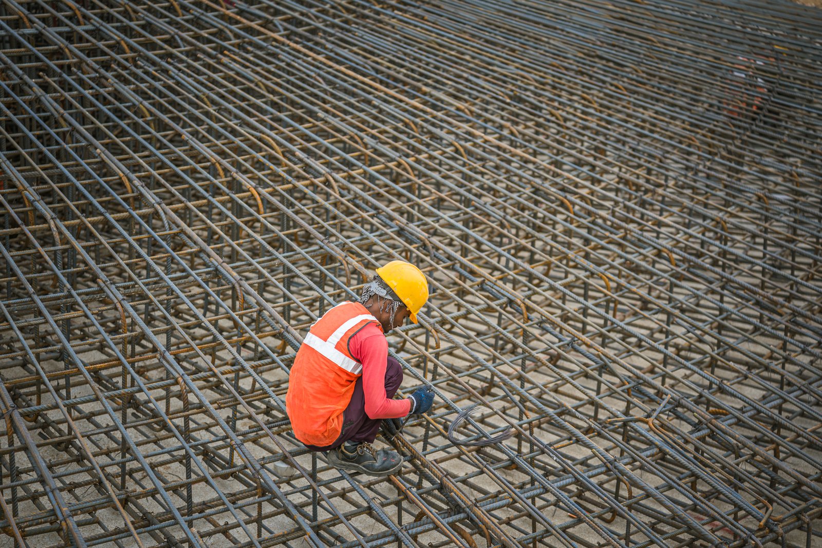 Wind turbine foundation construction rebar ring